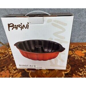 Orange Parini Bundt Pan Glazed Non Stick Stoneware NEW IN BOX